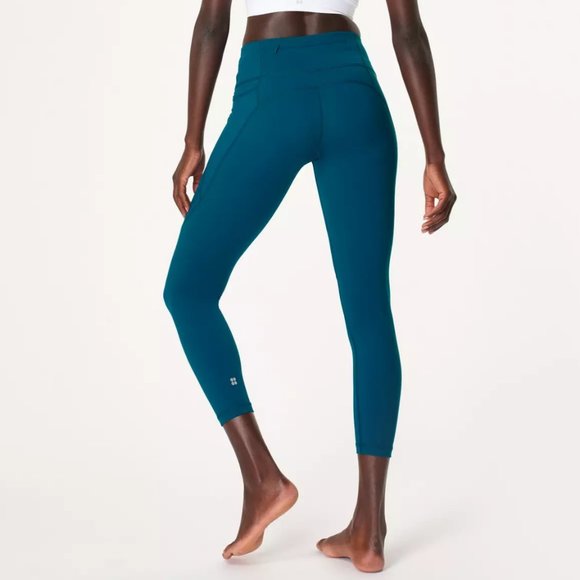 Sweaty Betty Pants Jumpsuits Sweaty Betty Power 78 Workout Leggings Teal Blue Poshmark